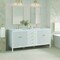 James Martin Vanities 72'' Double Vanity, Bright White w/ 3 CM Carrara White Marble Top 485-V72-BW-3CAR - alternate 2